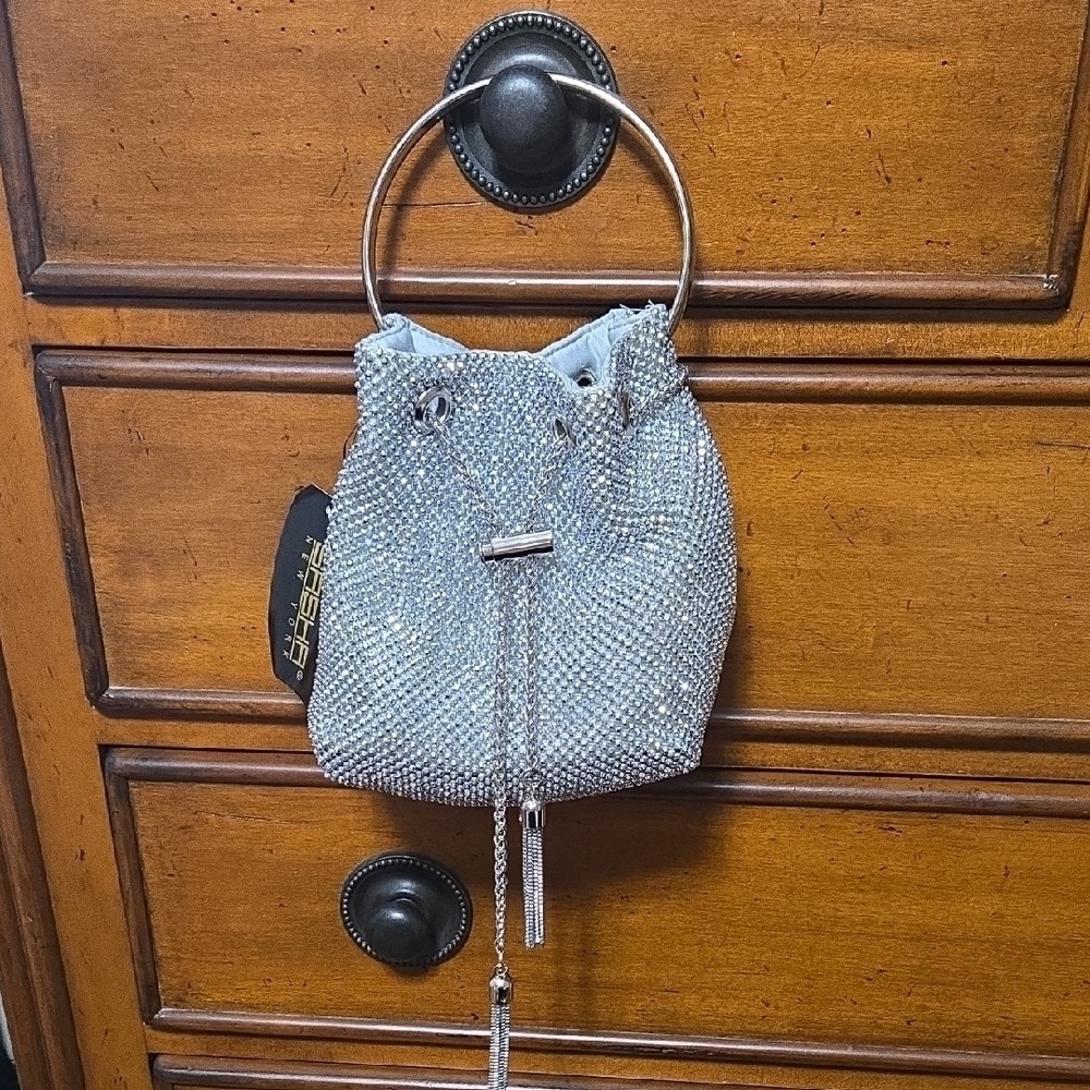 Sasha Silver Rhinestone Women's Bag NWT
